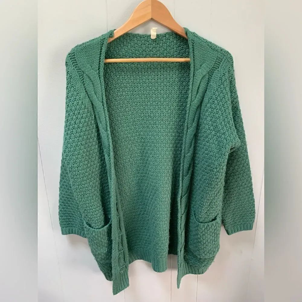 Wishlist Small Medium Green Knit Cardigan